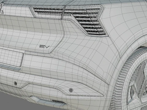 Mitsubishi Eclipse Cross EV 2026 with interior 3D Model