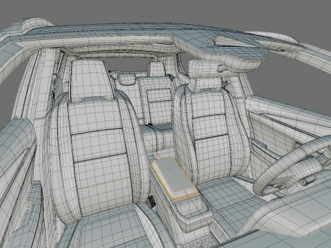 Mitsubishi Eclipse Cross EV 2026 with interior 3D Model