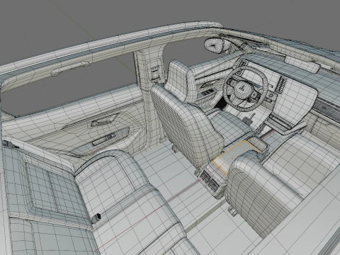 Mitsubishi Eclipse Cross EV 2026 with interior 3D Model