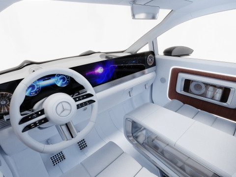 Mercedes-Benz Vision V Concept 2025 iç mekanla 3D Model