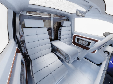 Mercedes-Benz Vision V Concept 2025 iç mekanla 3D Model