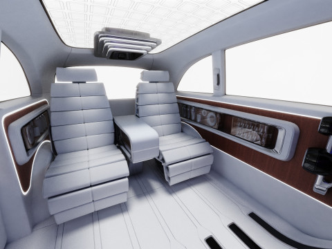 Mercedes-Benz Vision V Concept 2025 iç mekanla 3D Model