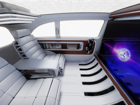 Mercedes-Benz Vision V Concept 2025 iç mekanla 3D Model