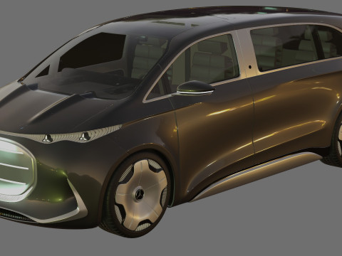 Mercedes-Benz Vision V Concept 2025 iç mekanla 3D Model