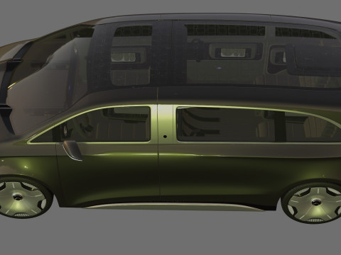 Mercedes-Benz Vision V Concept 2025 iç mekanla 3D Model