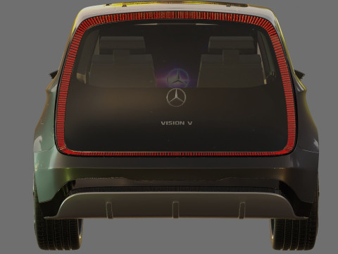 Mercedes-Benz Vision V Concept 2025 iç mekanla 3D Model