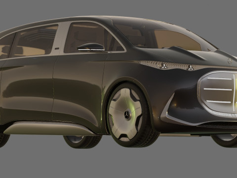 Mercedes-Benz Vision V Concept 2025 iç mekanla 3D Model