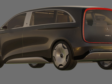 Mercedes-Benz Vision V Concept 2025 iç mekanla 3D Model