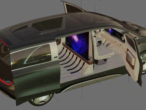 Mercedes-Benz Vision V Concept 2025 iç mekanla 3D Model