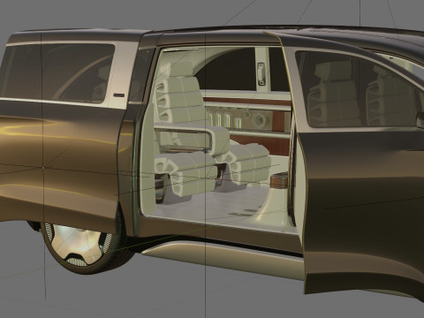 Mercedes-Benz Vision V Concept 2025 iç mekanla 3D Model