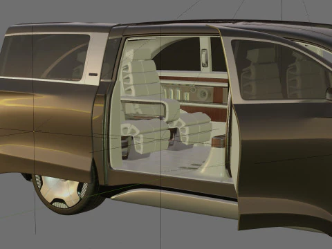 Mercedes-Benz Vision V Concept 2025 with interior 3D Model