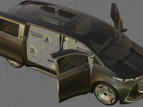 Mercedes-Benz Vision V Concept 2025 iç mekanla 3D Model