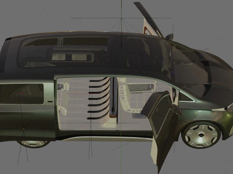 Mercedes-Benz Vision V Concept 2025 with interior 3D Model