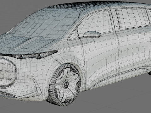 Mercedes-Benz Vision V Concept 2025 iç mekanla 3D Model