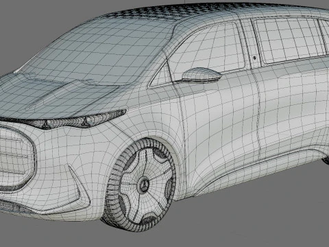 Mercedes-Benz Vision V Concept 2025 with interior 3D Model