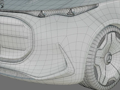 Mercedes-Benz Vision V Concept 2025 with interior 3D Model