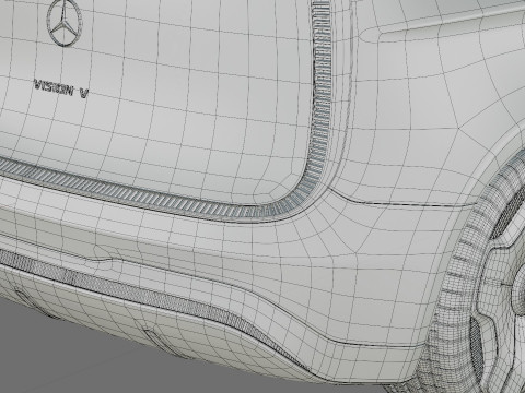 Mercedes-Benz Vision V Concept 2025 iç mekanla 3D Model