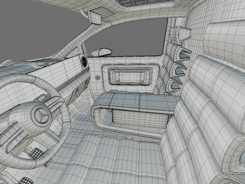 Mercedes-Benz Vision V Concept 2025 iç mekanla 3D Model