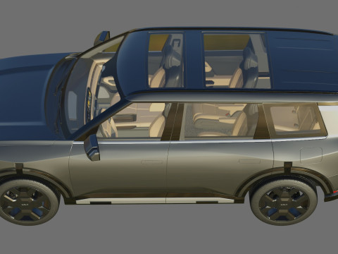 Kia Telluride 2027 with interior 3D Model