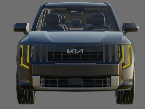 Kia Telluride 2027 with interior 3D Model