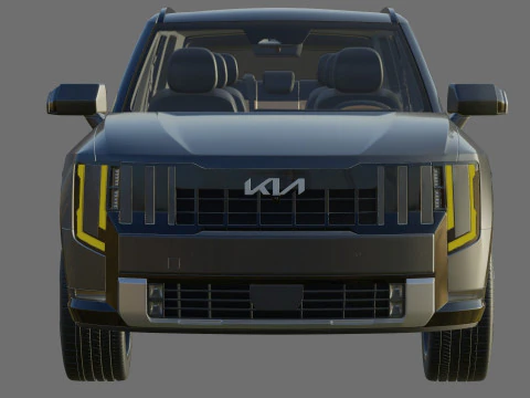 Kia Telluride 2027 with interior 3D Model