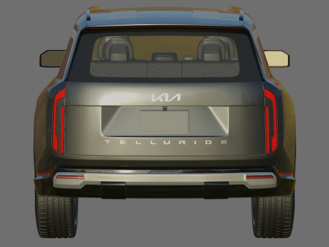 Kia Telluride 2027 with interior 3D Model