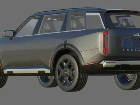 Kia Telluride 2027 with interior 3D Model