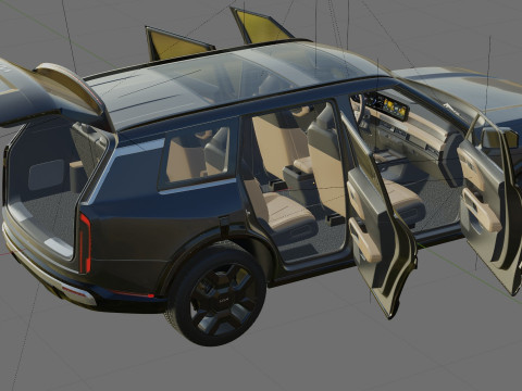 Kia Telluride 2027 with interior 3D Model