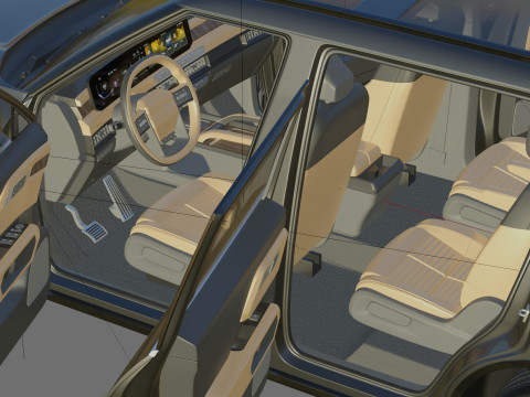 Kia Telluride 2027 with interior 3D Model
