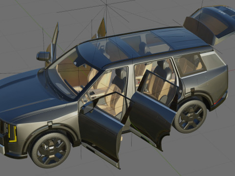 Kia Telluride 2027 with interior 3D Model