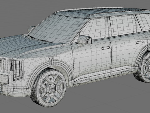 Kia Telluride 2027 with interior 3D Model