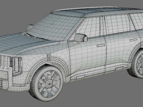 Kia Telluride 2027 with interior 3D Model