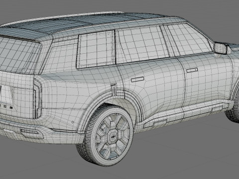 Kia Telluride 2027 with interior 3D Model