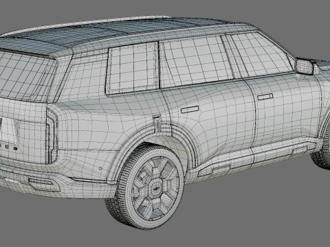 Kia Telluride 2027 with interior 3D Model