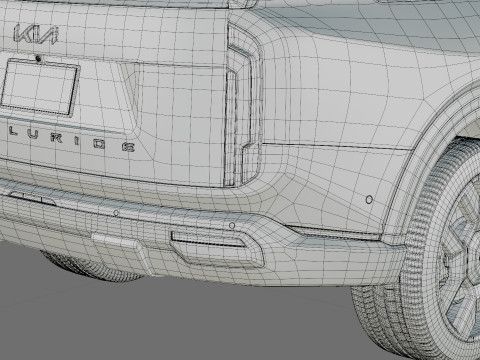 Kia Telluride 2027 with interior 3D Model