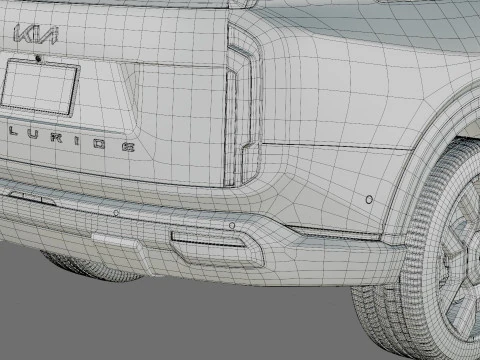 Kia Telluride 2027 with interior 3D Model