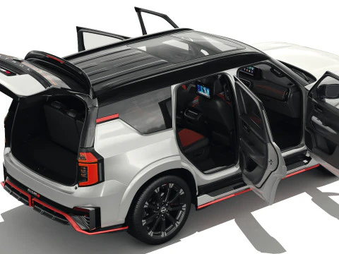 इंटीरियर के साथ निसान पेट्रोल निस्मो और आर्मडा निस्मो 2026 3D मॉडल