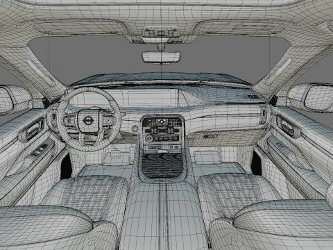 इंटीरियर के साथ निसान पेट्रोल निस्मो और आर्मडा निस्मो 2026 3D मॉडल