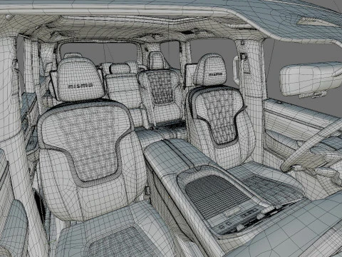 इंटीरियर के साथ निसान पेट्रोल निस्मो और आर्मडा निस्मो 2026 3D मॉडल