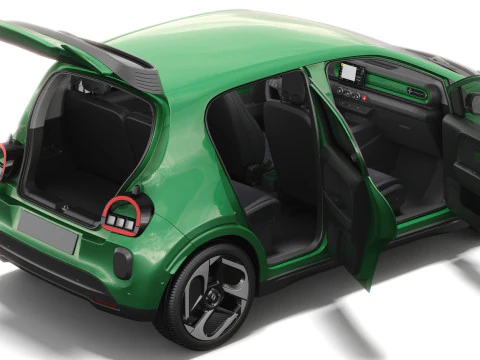 Renault Twingo E-Tech EV 2027 with interior 3D Model