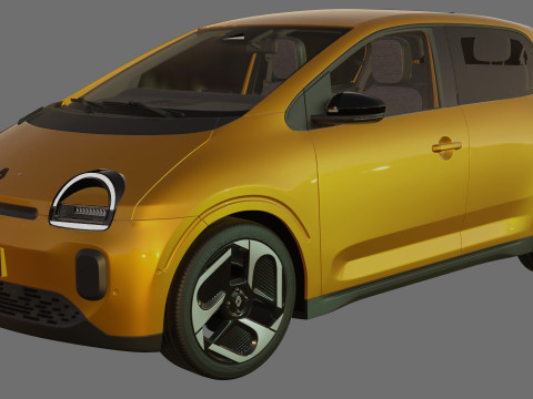 Renault Twingo E-Tech EV 2027 com interior Modelo 3D