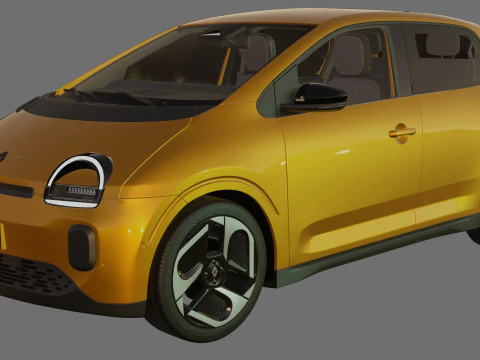 Renault Twingo E-Tech EV 2027 with interior 3D Model
