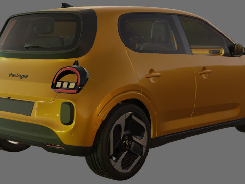 Renault Twingo E-Tech EV 2027 com interior Modelo 3D