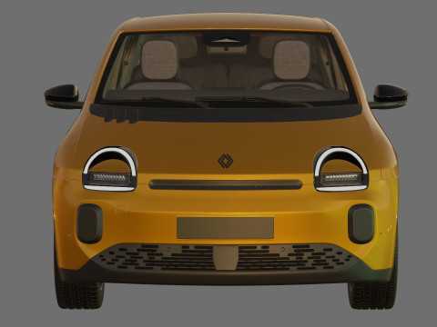 Renault Twingo E-Tech EV 2027 com interior Modelo 3D