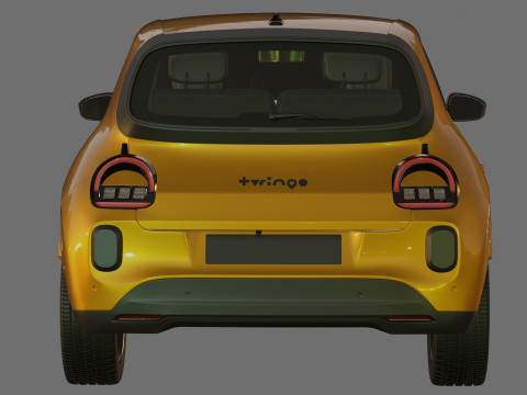 Renault Twingo E-Tech EV 2027 com interior Modelo 3D