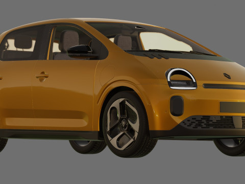 Renault Twingo E-Tech EV 2027 com interior Modelo 3D