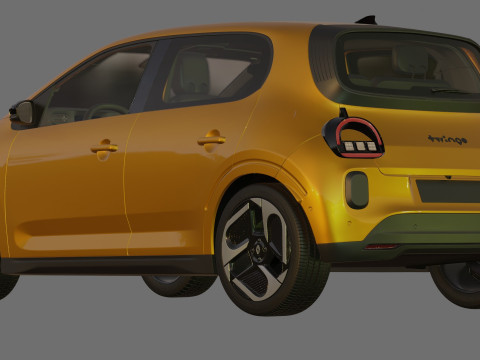 Renault Twingo E-Tech EV 2027 com interior Modelo 3D