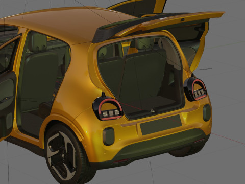 Renault Twingo E-Tech EV 2027 com interior Modelo 3D
