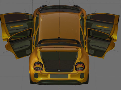 Renault Twingo E-Tech EV 2027 com interior Modelo 3D