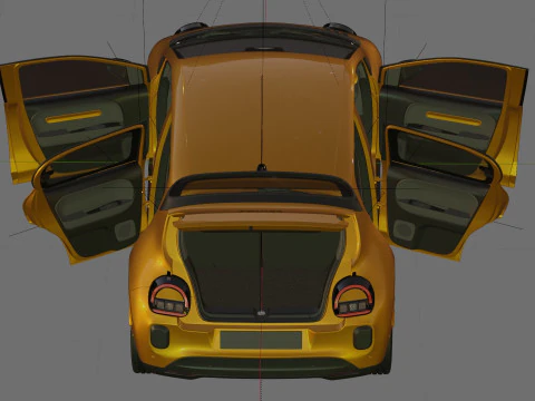 Renault Twingo E-Tech EV 2027 with interior 3D Model